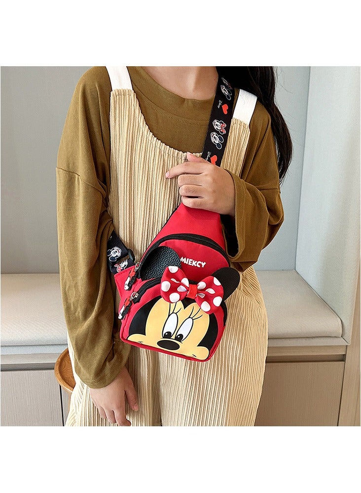 Disney Children's chest bag 2025 new Korean version cartoon trend crossbody bag soft girl girl out change crossbody shoulder bag - Image 5