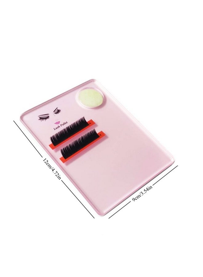 LIXIMMAZN Acrylic Eyelash Extension Eye Lash Pallet Tool, Grafting False Eyelash Jade Console Round Jade Stone Organizer Eyelash Extension Grafting Pad Lash Tray Gasket (Pink) - Image 5