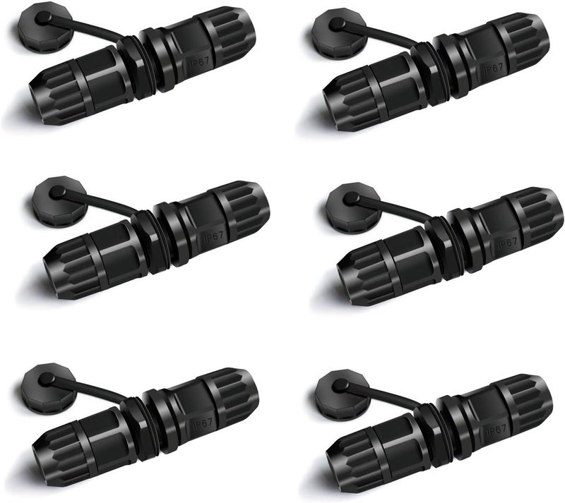 YIOVVOM موصل RJ45 مقاوم للماء، أنثى إلى أنثى، تثبيت على اللوحة، 8P8C، CAT 6، CAT 5، CAT 5E، M20 IP67، مقترن كابل إيثرنت LAN خارجي محول مقاوم للعوامل الجوية (عبوة من 6 قطع) - Image 1