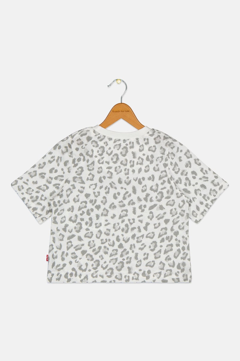 Levi's Kids Girl Animal Print Short Sleeves T-Shirt, Multicolor - Image 3