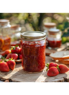 ComSaf ComSaf Small Mason Jars 8 oz - 6 Pack, Regular Mouth Mason Jar with Lids and Seal Bands, Small Glass Canning Jar for Spice, Jam, Honey, Jelly, Dessert, Shower Wedding Favors, DIY Candles Decor  - Image 3