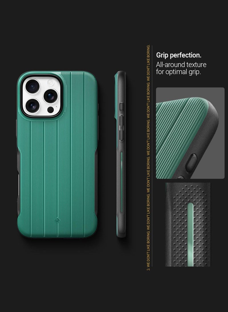 Caseology غطاء حماية مغناطيسي مزدوج لجهاز آيفون 16 برو ماكس - أخضر جاد - Image 3