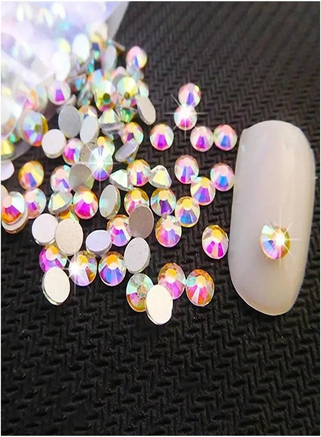 BOLT BEE Crystal AB Round Diamond Glass Nail Rhinestone 1440 pcs Flatback Gems Stones for Nails Decorations Rhinestones (rainbow) - Image 3