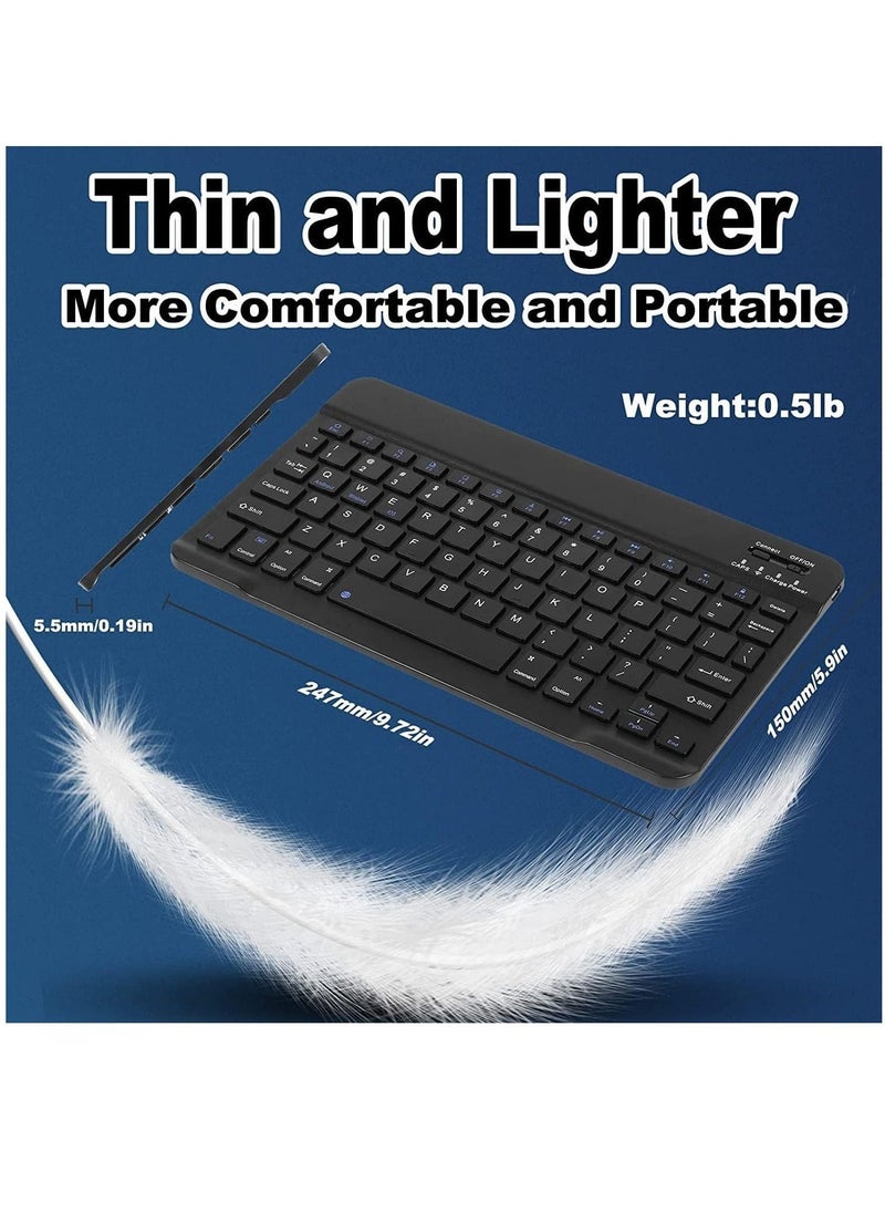 ELTRAZONE Arabic and English Bluetooth Keyboard and Mouse Combo, Ultra-Slim Portable Compact Wireless Mouse Keyboard Set for IOS Android Windows Tablet Phone iPhone iPad Pro Air Mini  - Image 4