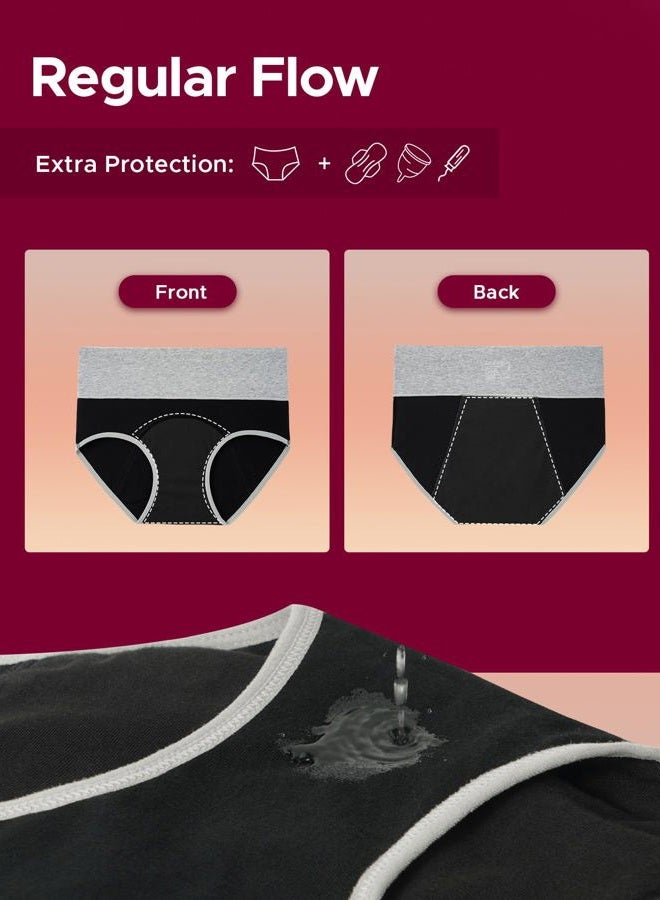 INNERSY Women's Period Underwear High Waisted Postpartum Menstrual Panties 3 Pack(Summer Equinox,X-Large), Summer equinox, XL - Image 4