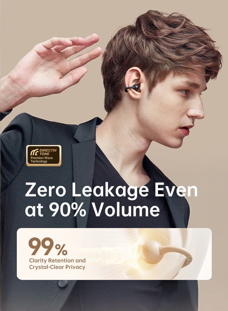 sanag Z37 Bluetooth Earbuds, 3.7g Ultra-Light, 40H Long Battery, Immersive Sound, Open-Ear Listening, Noise Cancellation, IPX4 Waterproof, Smart App Control, iOS And Android Black - Image 4