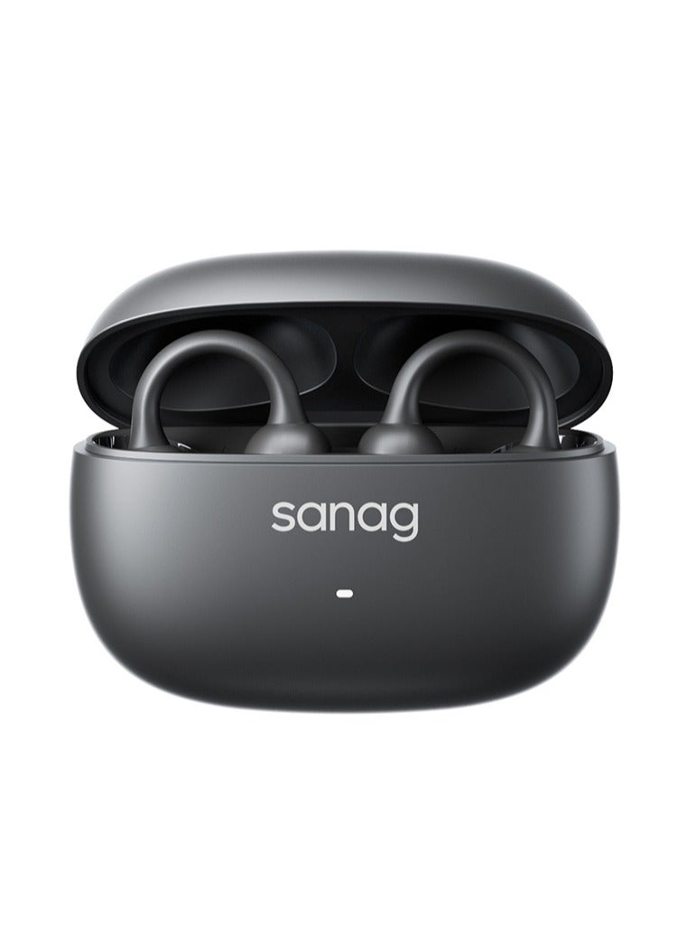 sanag Z37 Bluetooth Earbuds, 3.7g Ultra-Light, 40H Long Battery, Immersive Sound, Open-Ear Listening, Noise Cancellation, IPX4 Waterproof, Smart App Control, iOS And Android Black - Image 1