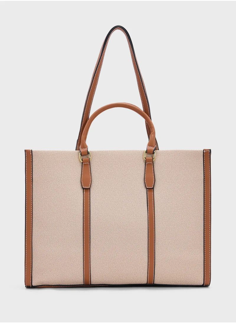 ELLA Color Block Large Tote Bag