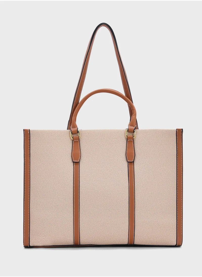 ELLA Color Block Large Tote Bag