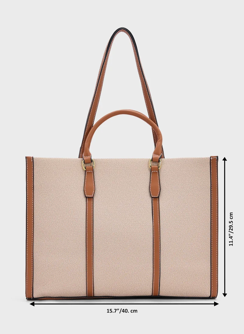 ELLA Color Block Large Tote Bag