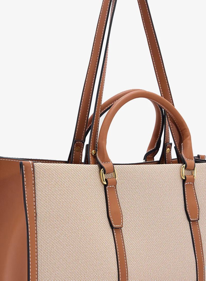 ELLA Color Block Large Tote Bag
