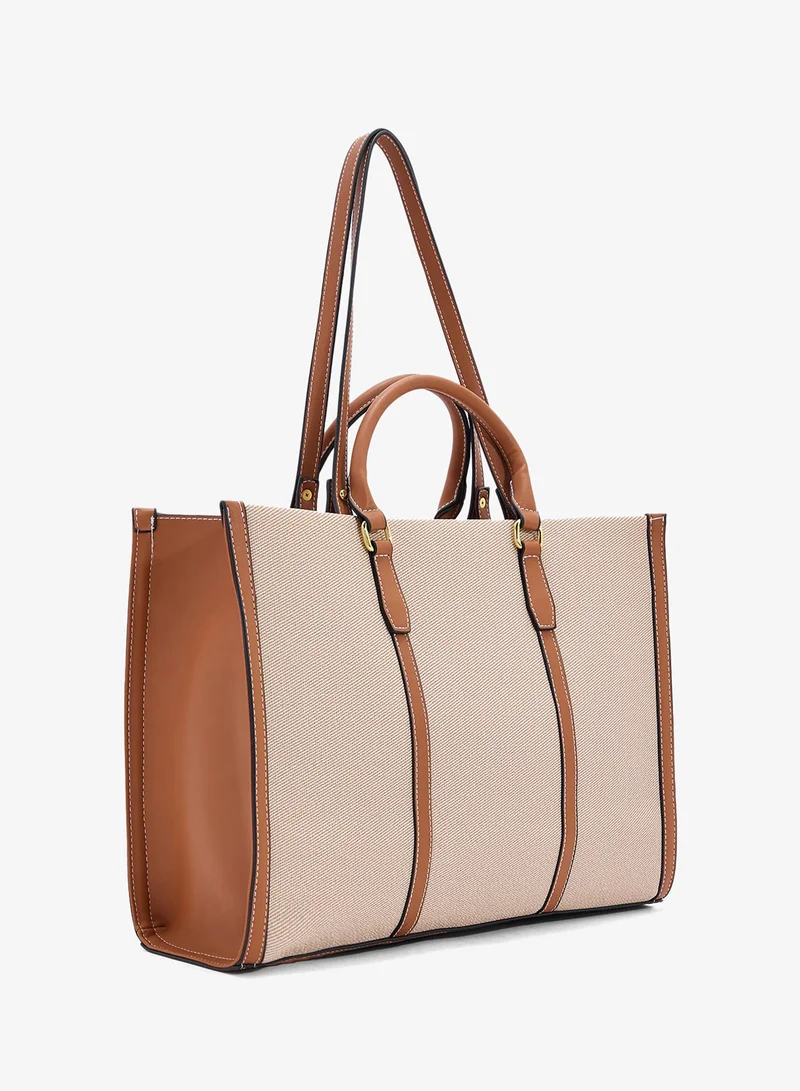ELLA Color Block Large Tote Bag