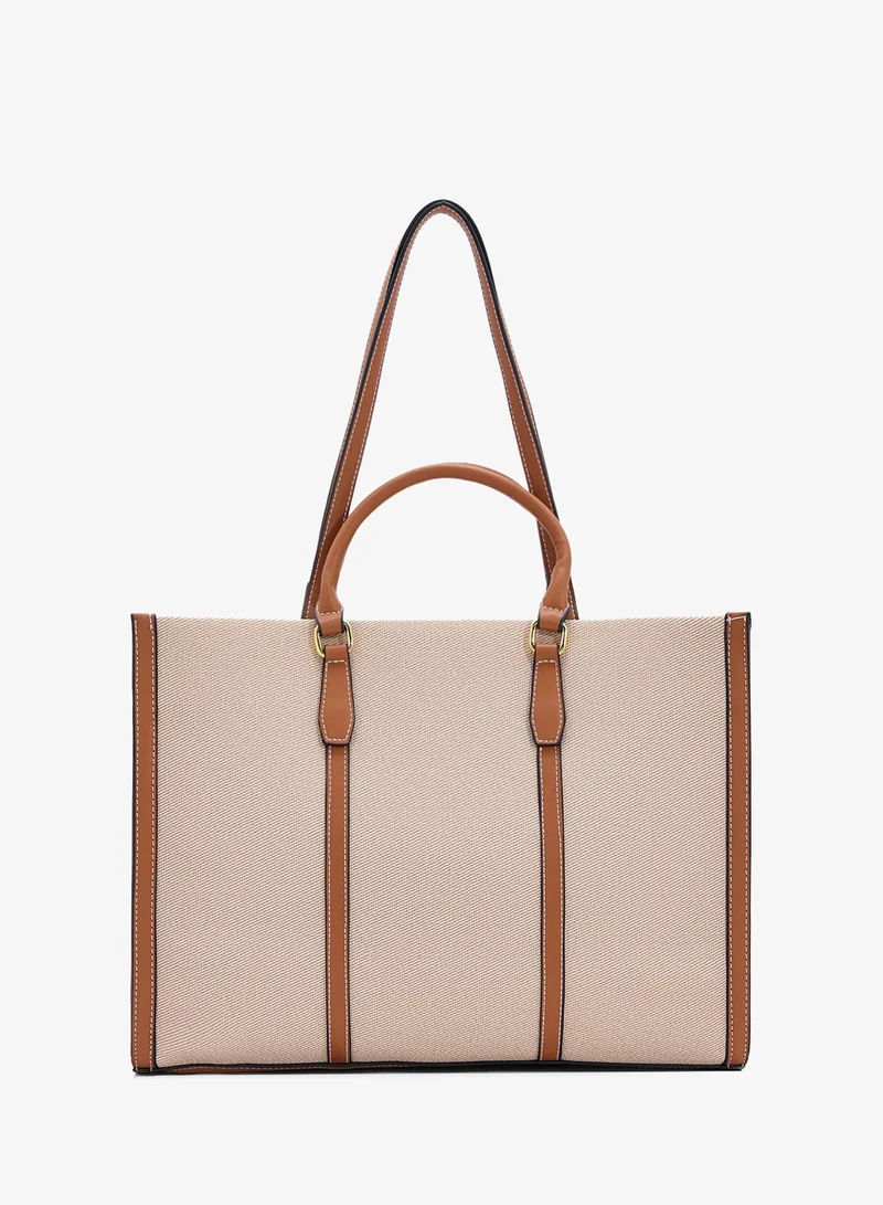 ELLA Color Block Large Tote Bag