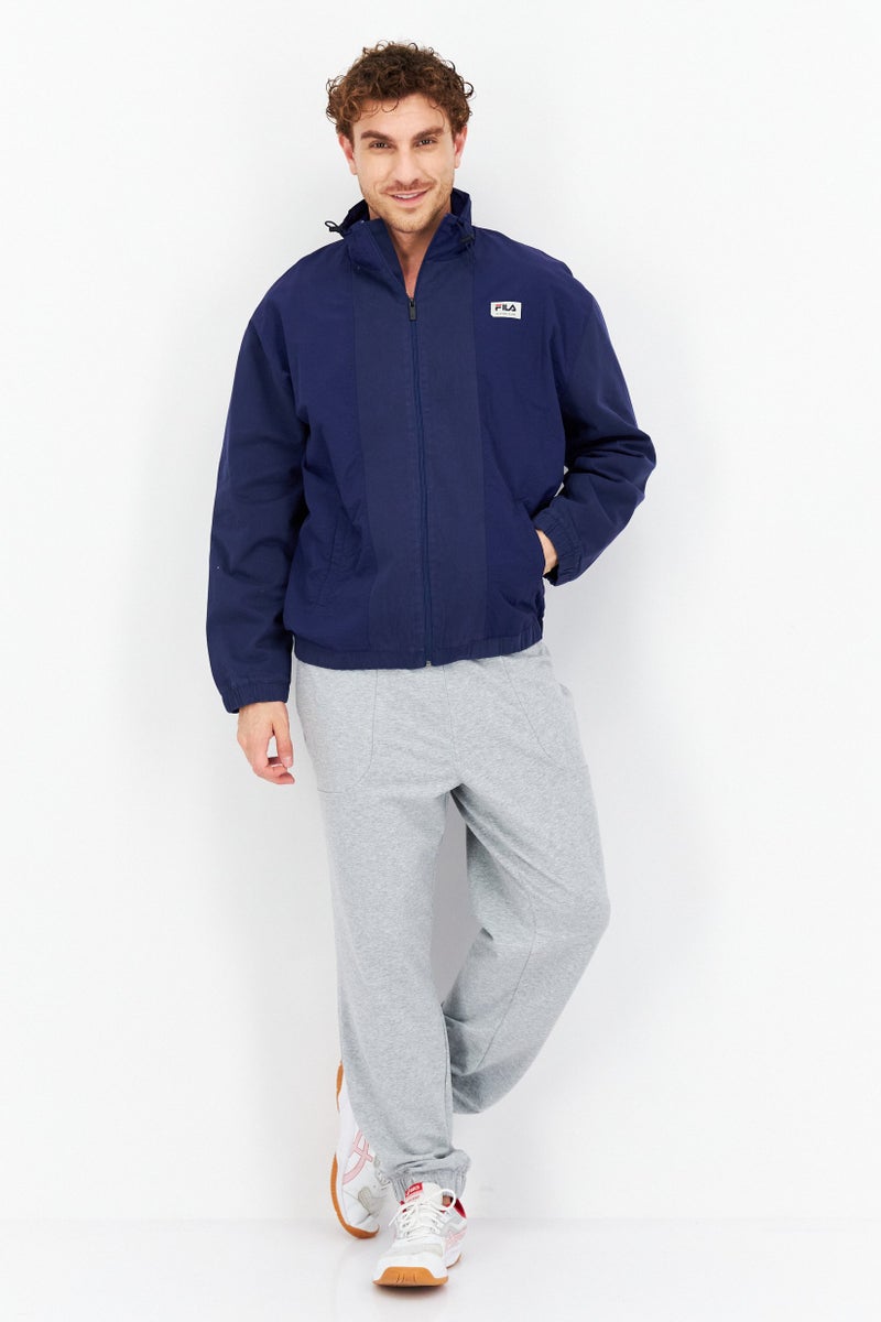 FILA جاكيتات تدريب بأكمام طويلة للرجال، رياضية، لون كحلي - Image 4