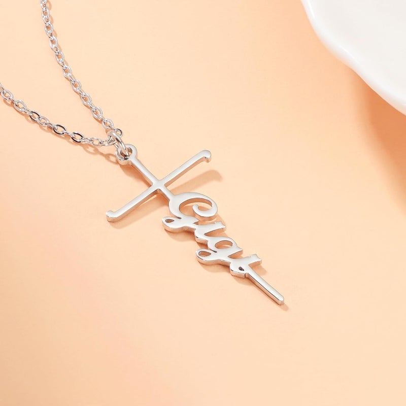 Lcherry Faith Cross Pendant Necklace for Women Religious Christian Jewelry Mother's Day Gifts for Women - Image 4