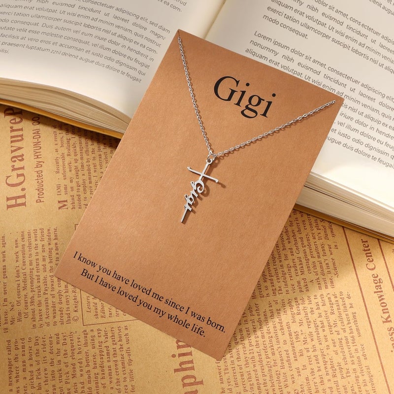 Lcherry Faith Cross Pendant Necklace for Women Religious Christian Jewelry Mother's Day Gifts for Women - Image 5