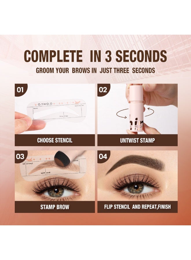 OTWOO O.TWO.O Stamp BrowFun Cushion Eyebrow Powder – Long-Lasting & Waterproof (#3, CARAMEL COFFEE) - Image 4