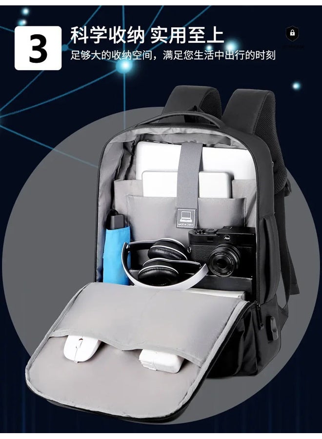 مينيلي شنطة لابتوب مينالي ١٩٠٥ قابلة للتوسعة مع وصلة يو اس بي واتربروف - Image 5