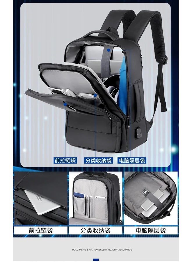 مينيلي شنطة لابتوب مينالي ١٩٠٥ قابلة للتوسعة مع وصلة يو اس بي واتربروف - Image 3