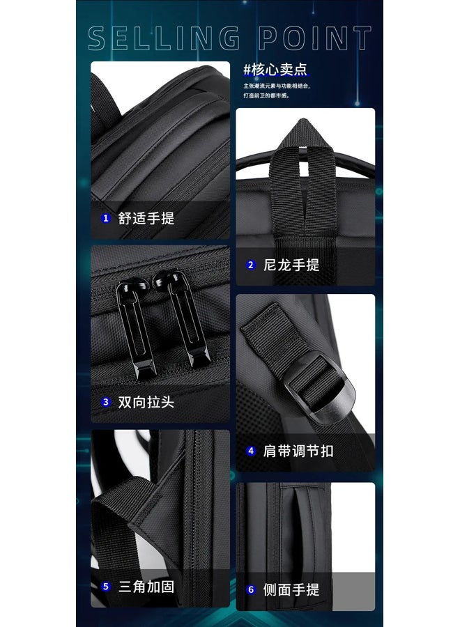 مينيلي شنطة لابتوب مينالي ١٩٠٥ قابلة للتوسعة مع وصلة يو اس بي واتربروف - Image 2