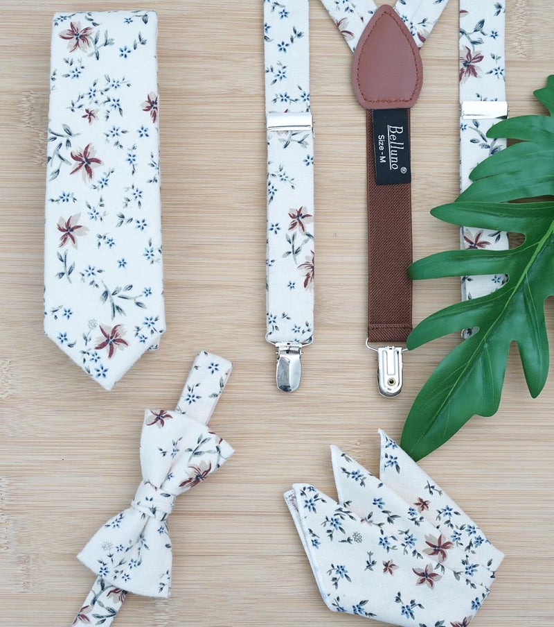 BELLUNO Boys' Floral Ties, Hook and Loop Pre-tied Flower Ties for Little Kids and Pre-teens - Image 5