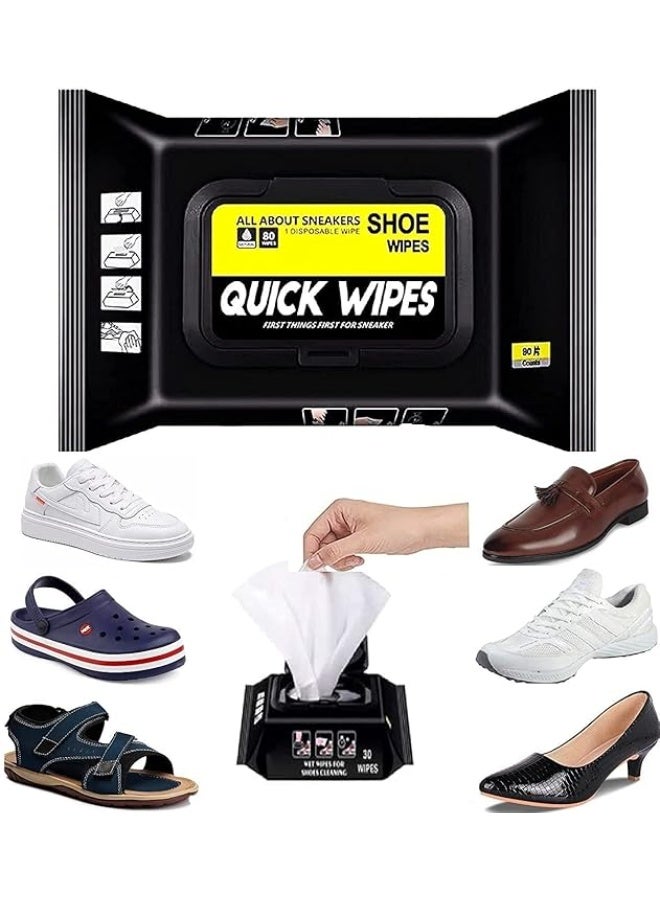 TCCO ENTERPRISE TCCO Natural Sneaker & Shoe Cleaner Wipes - 1 Packs of 80 - Portable Sneakers Cleaner Shoe Wipes Quickly Remove Dirt & Stains - These Disposable Shoe Cleaning Wipes Can Be Used On Footwear - Image 1