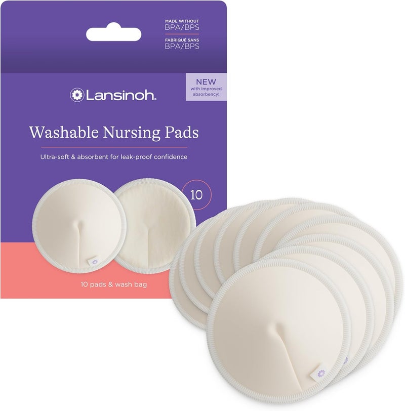Lansinoh Washable Nursing Pads - 10 Count - Image 1