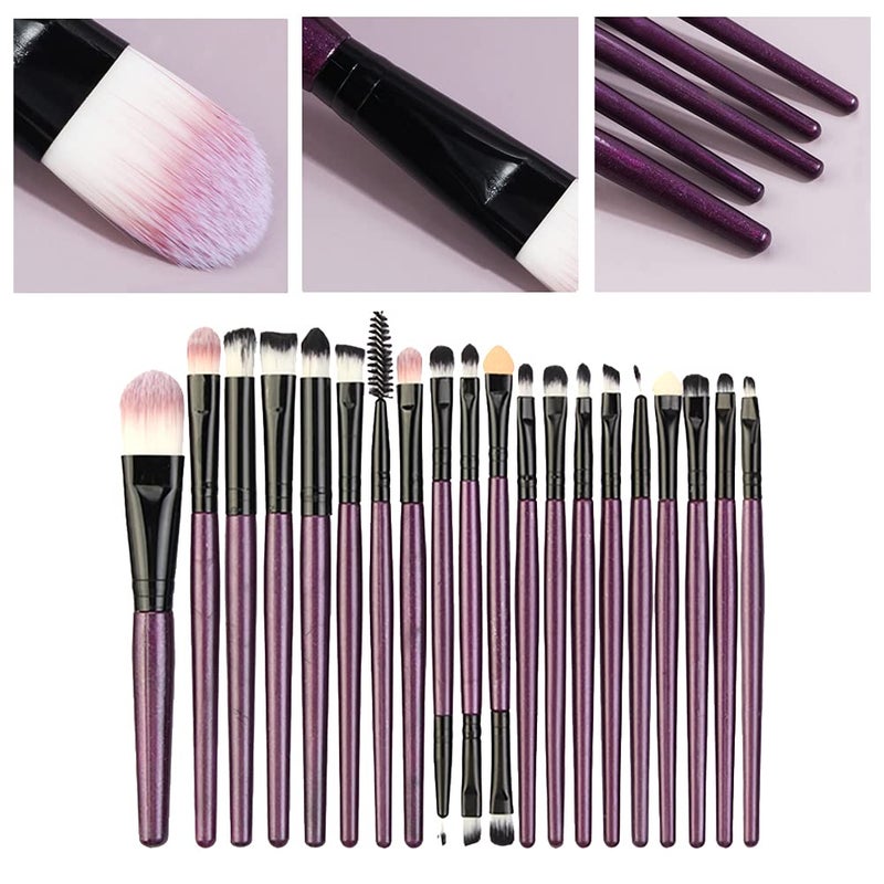 dancecola Makeup Brushes 20pcs Proffesional Cosmetics for Face Makeup Brush Set Powder Concealer Eyeshadow Eyebrow Lip Brush Beauty Tools Makeup Brushes zihei - Image 2