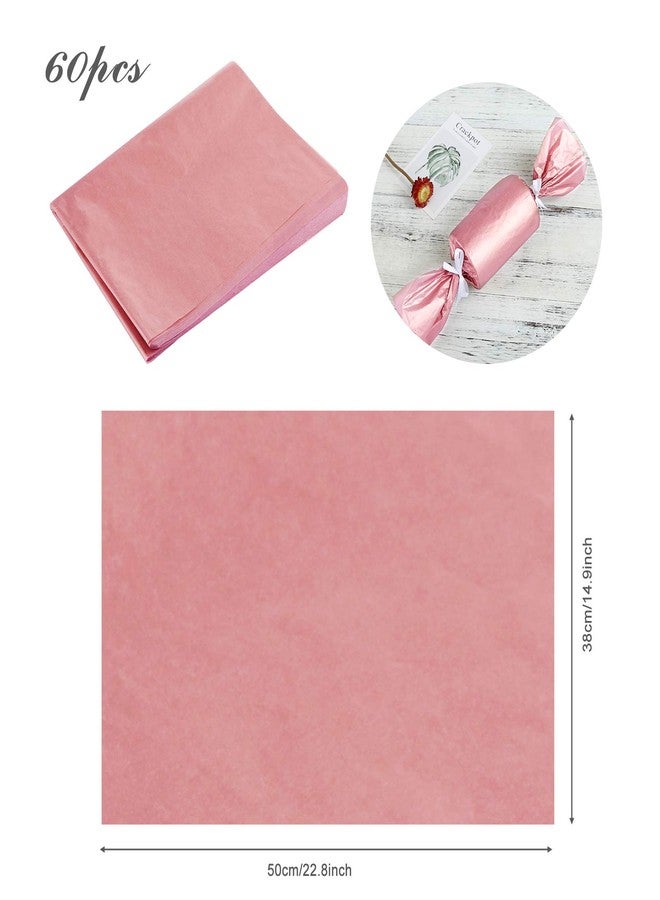 Naler 60 Sheets 14x20 in Rose Gold Tissue Paper for Gift Bags, Coral Tissue Paper Bulk for Gift Bags Art Craft Flower Pom Pom Wedding Birthday Christmas Decorations - Image 2
