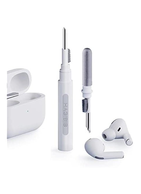 Cleaning Kits for Airpods Pro 1 2 3 Multi-Function Cleaner Pen Soft Brush for Bluetooth Earphones Case Cleaning Tools for iPhone 16 15 Pro Max Lego Camera Lens (White)