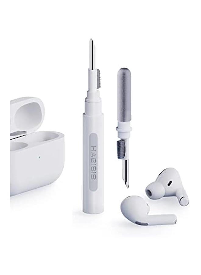 Generic - Cleaning Kits for Airpods Pro 1 2 3 Multi-Function Cleaner Pen Soft Brush for Bluetooth Earphones Case Cleaning Tools for iPhone 16 15 Pro Max Lego Camera Lens (White) - Image 1