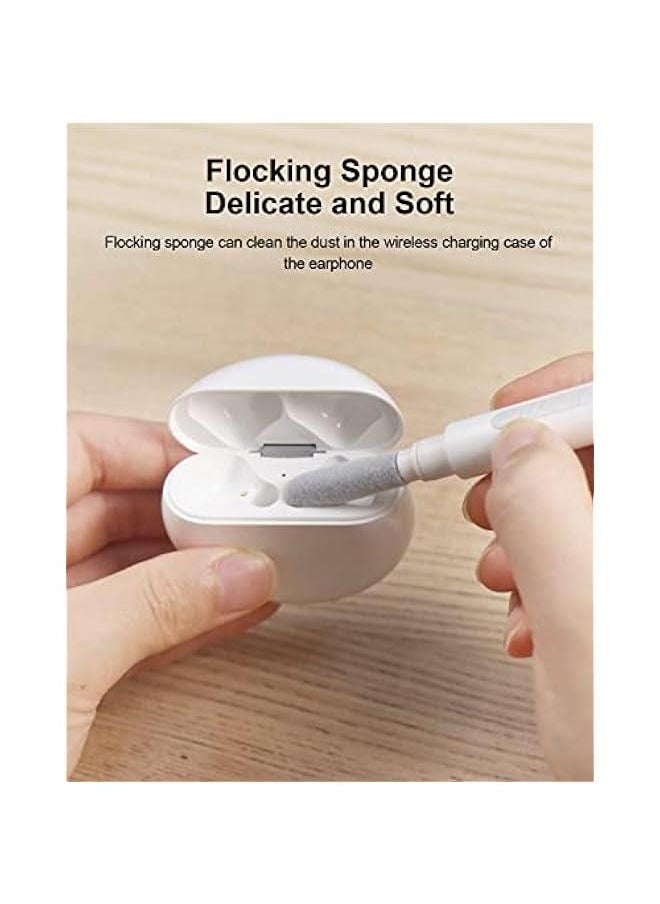 Generic - Cleaning Kits for Airpods Pro 1 2 3 Multi-Function Cleaner Pen Soft Brush for Bluetooth Earphones Case Cleaning Tools for iPhone 16 15 Pro Max Lego Camera Lens (White) - Image 1