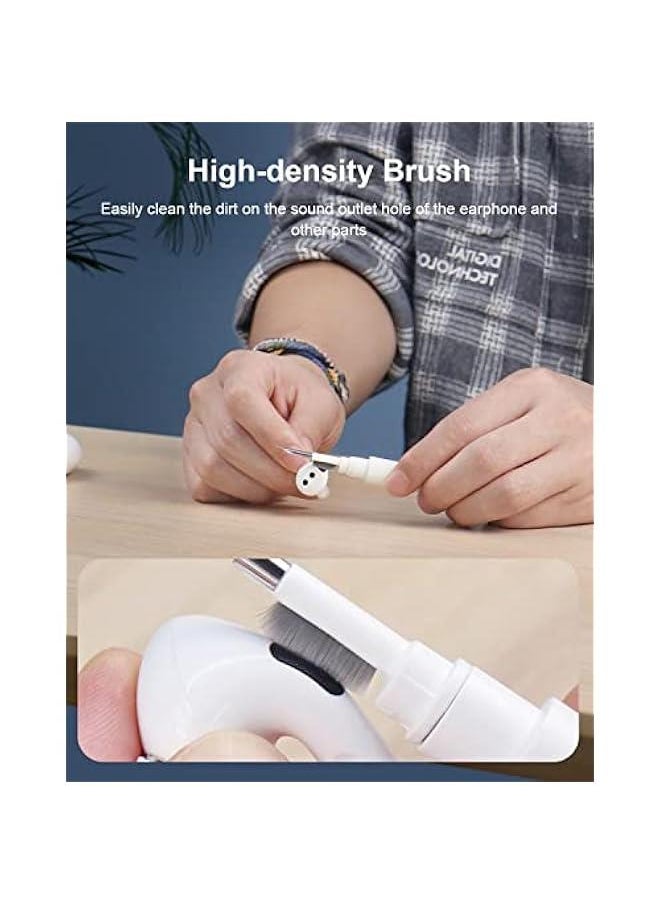 Generic - Cleaning Kits for Airpods Pro 1 2 3 Multi-Function Cleaner Pen Soft Brush for Bluetooth Earphones Case Cleaning Tools for iPhone 16 15 Pro Max Lego Camera Lens (White) - Image 1