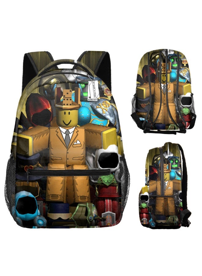 روبلوكس على ظهره الحقائب المدرسية للمراهقين وطلاب المدارس الابتدائية الرجال والنساء الترفيه الرياضة على الظهر - Image 2