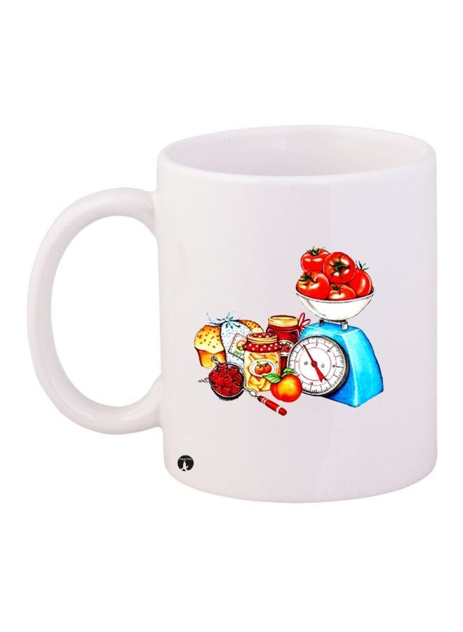 RYN Printed Coffee Mug White/Red/Blue 11ounce