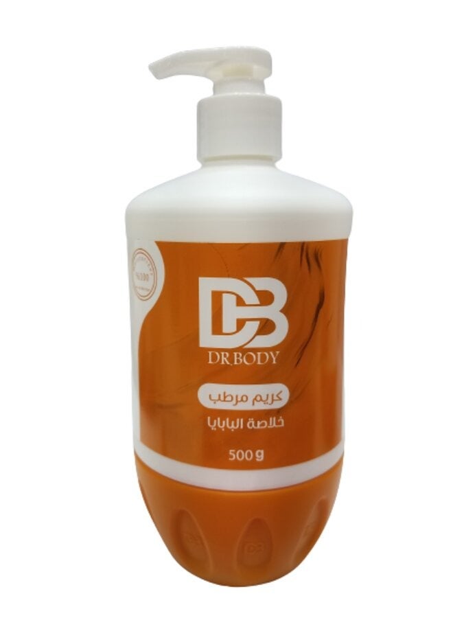 DR.BODY Moisturizing Cream For the Skin with Papaya Extract for Face Hands and Body Care 500 Grams - Image 2