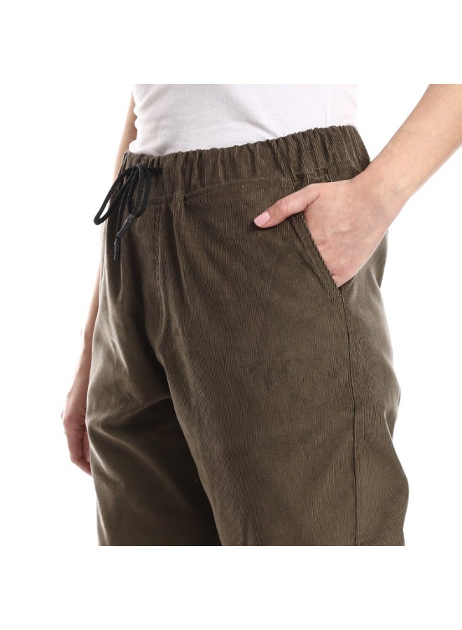 kady off cliff Velvet Pants Casual With Elastic Hem men - Image 4