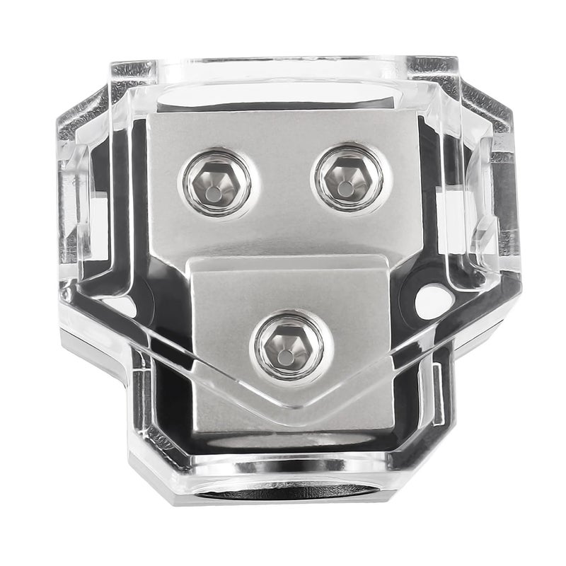 BOJACK 2 Way Power Distribution Connecting Block 1x0/2/4 Gauge Input 2x4/8 Gauge Output Power Distribution Block for Car Amplifier Audio Splitter - Image 1