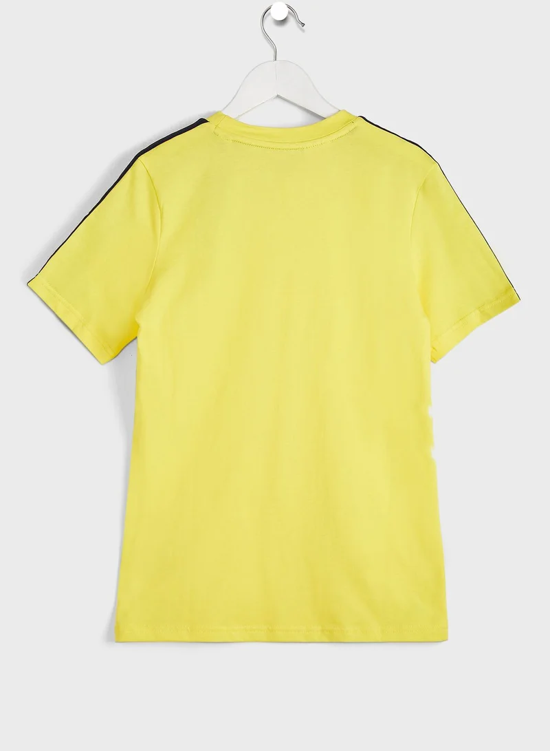 Adidas Youth 3 Stripe T-Shirt