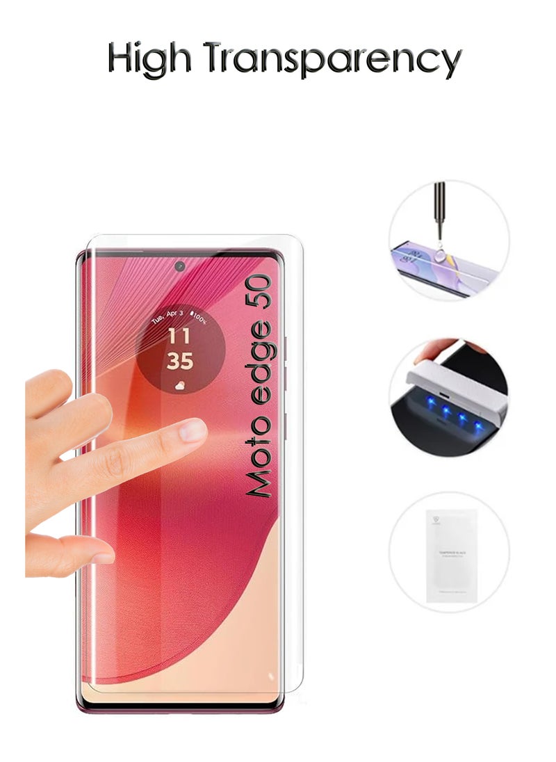 Generic - Moto Edge 50 - UV Liquid Glue Full Curved Coverage Tempered Glass Screen Protector - Image 1