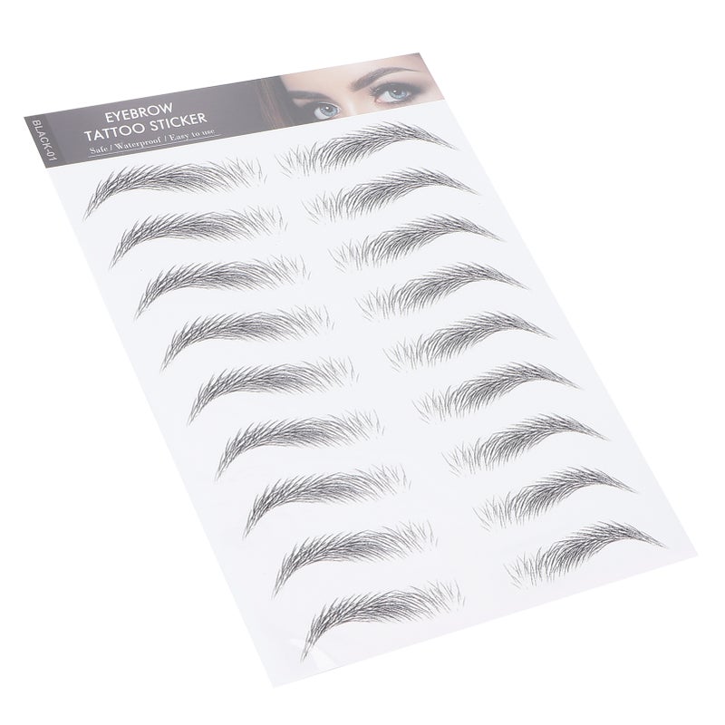 Long Lasting Eyebrow Transfers Sticker Household Portable Women Eyebrow Tattoo StickerBLACK-06 - Image 2