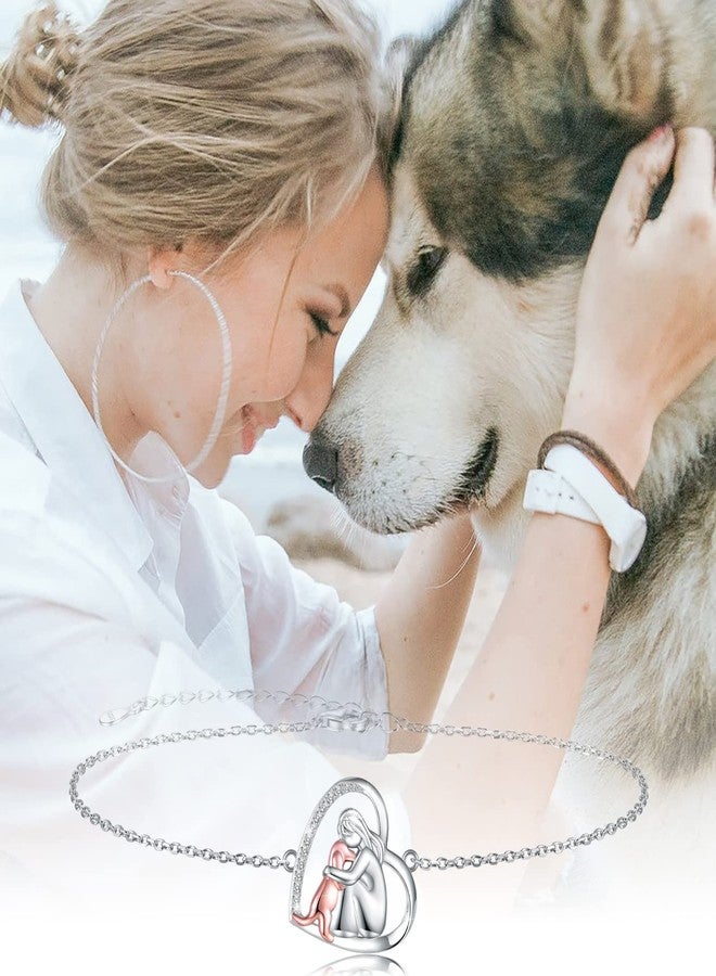 Apotie Sterling Silver Dog Bracelet for Women Puppy Always in My Heart Jewelry Mother Day Gift for Daughter Dog Lover - Image 3
