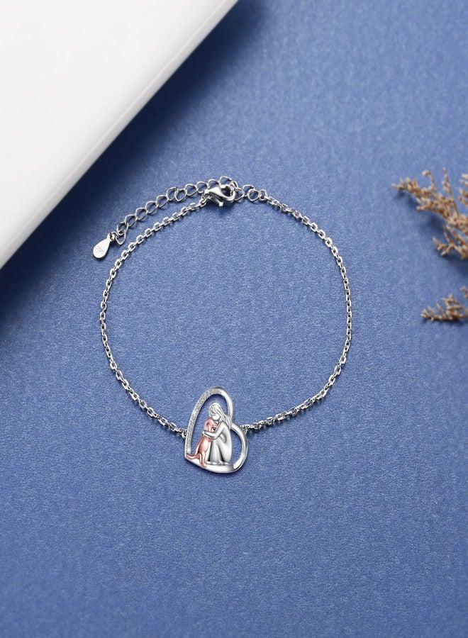 Apotie Sterling Silver Dog Bracelet for Women Puppy Always in My Heart Jewelry Mother Day Gift for Daughter Dog Lover - Image 4