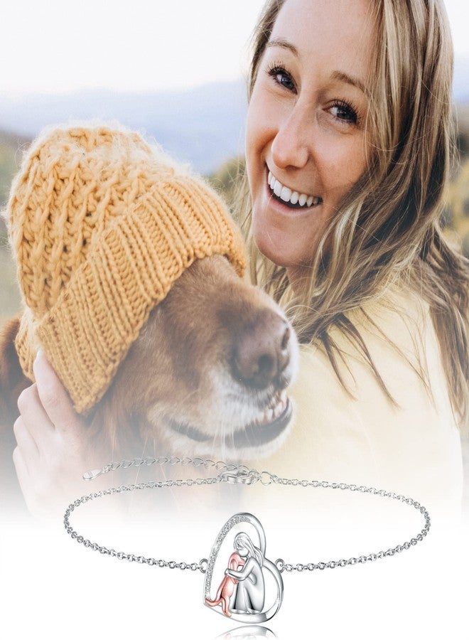 Apotie Sterling Silver Dog Bracelet for Women Puppy Always in My Heart Jewelry Mother Day Gift for Daughter Dog Lover - Image 2