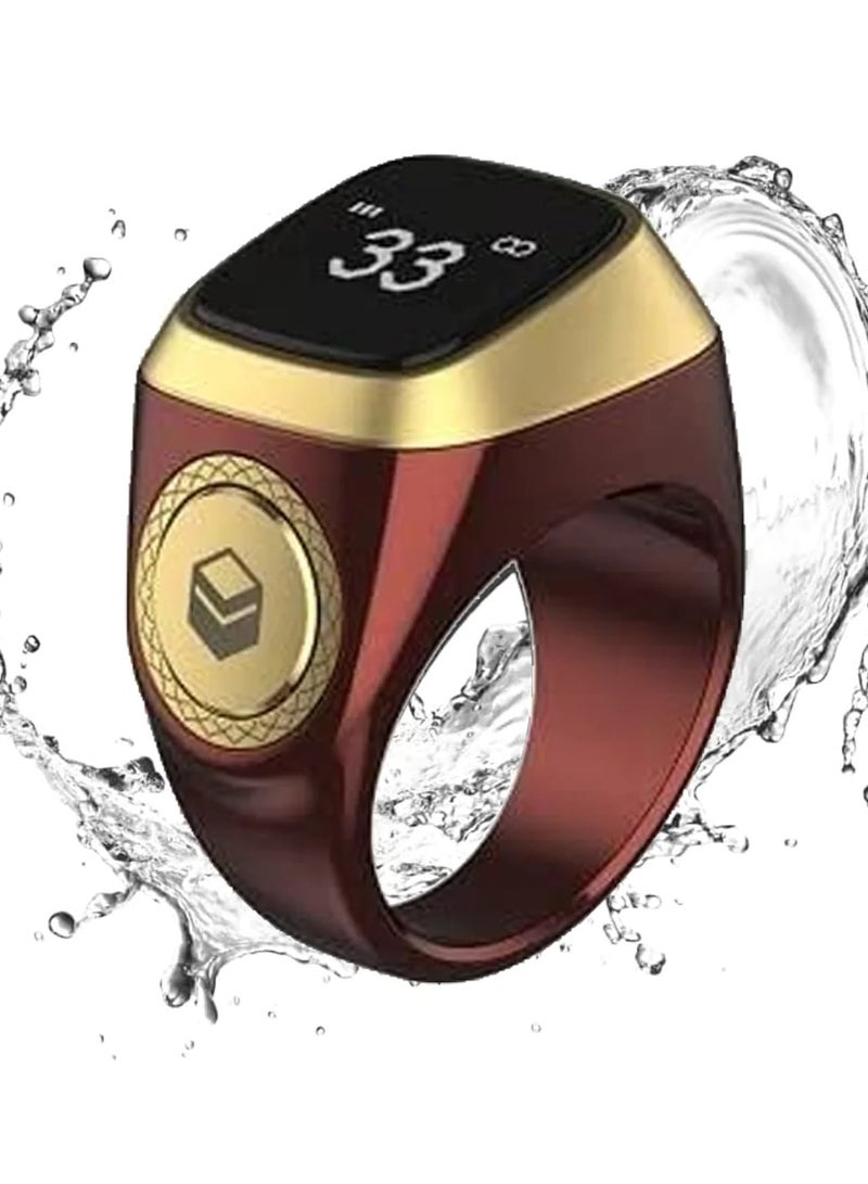 Smart Zikr Ring Lite Brown 20MM - Image 2