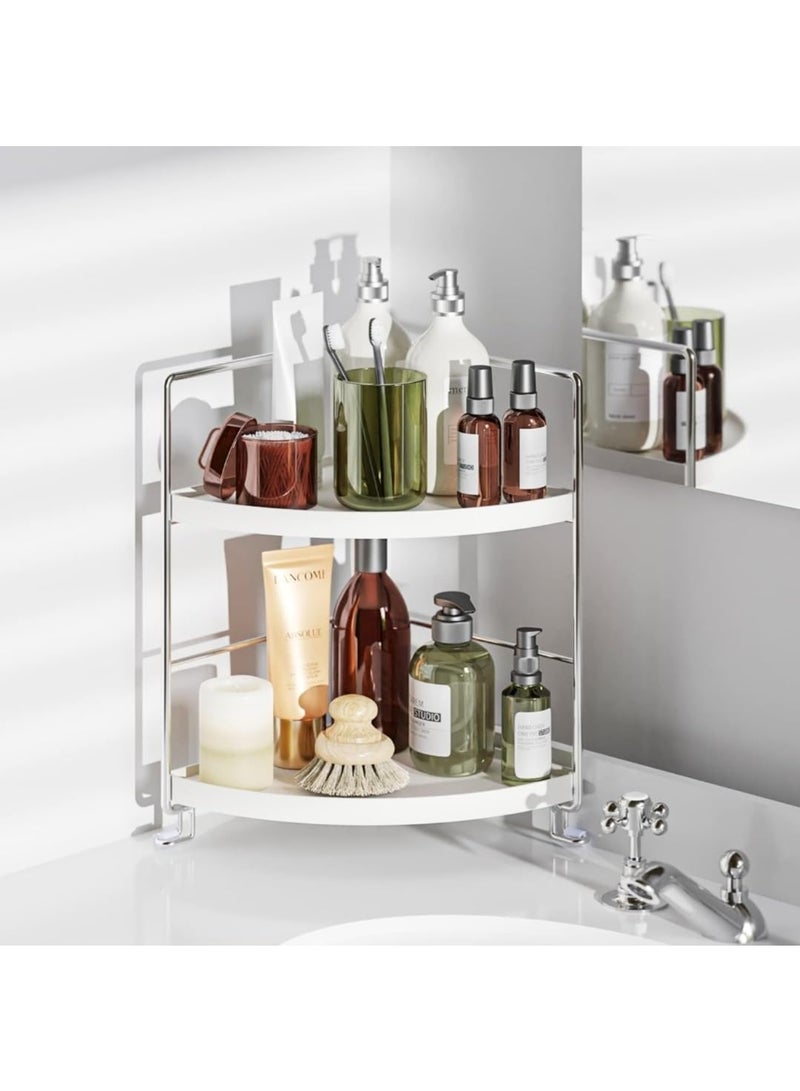 2 Tier Corner Bathroom Organizer - Image 2