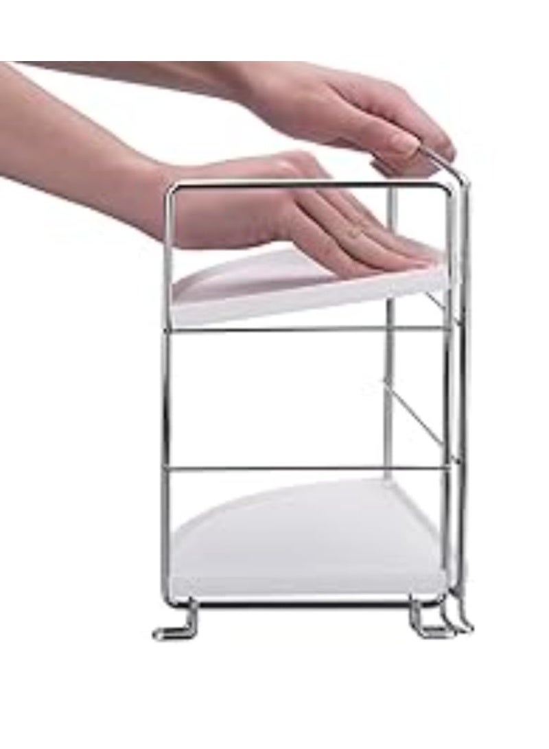 2 Tier Corner Bathroom Organizer - Image 3