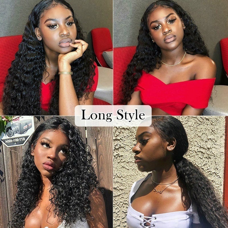 Black Long Curly Wig Soft Lifelike Reusable Lightweight Lovely Women Wig for Work Party Daily Small Wave - Image 5