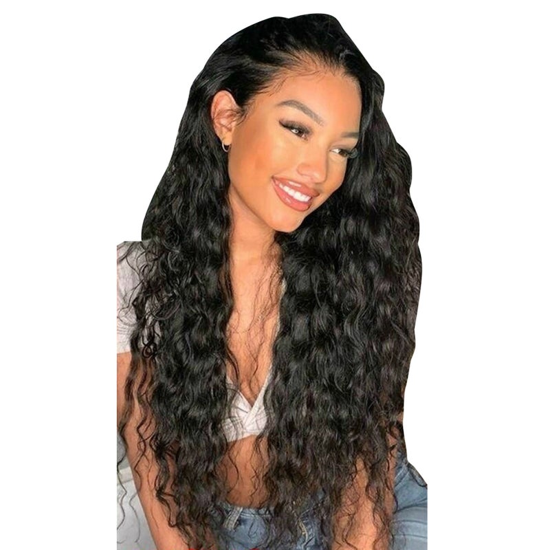 Black Long Curly Wig Soft Lifelike Reusable Lightweight Lovely Women Wig for Work Party Daily Small Wave - Image 1