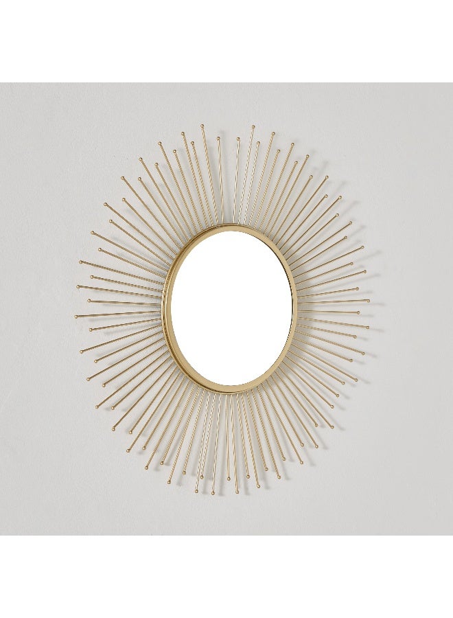 Home Box Faiz Metal Sun Burst Wall Mirror 45 X 45 X 1 Cm - Image 1